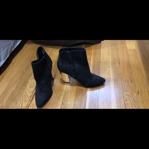 Black and gold heels